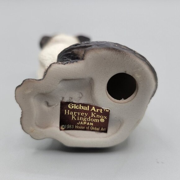 Harvey Knox Siamese Cat Porcelain Sitting Global Art Japan Signed - Picture 6 of 6